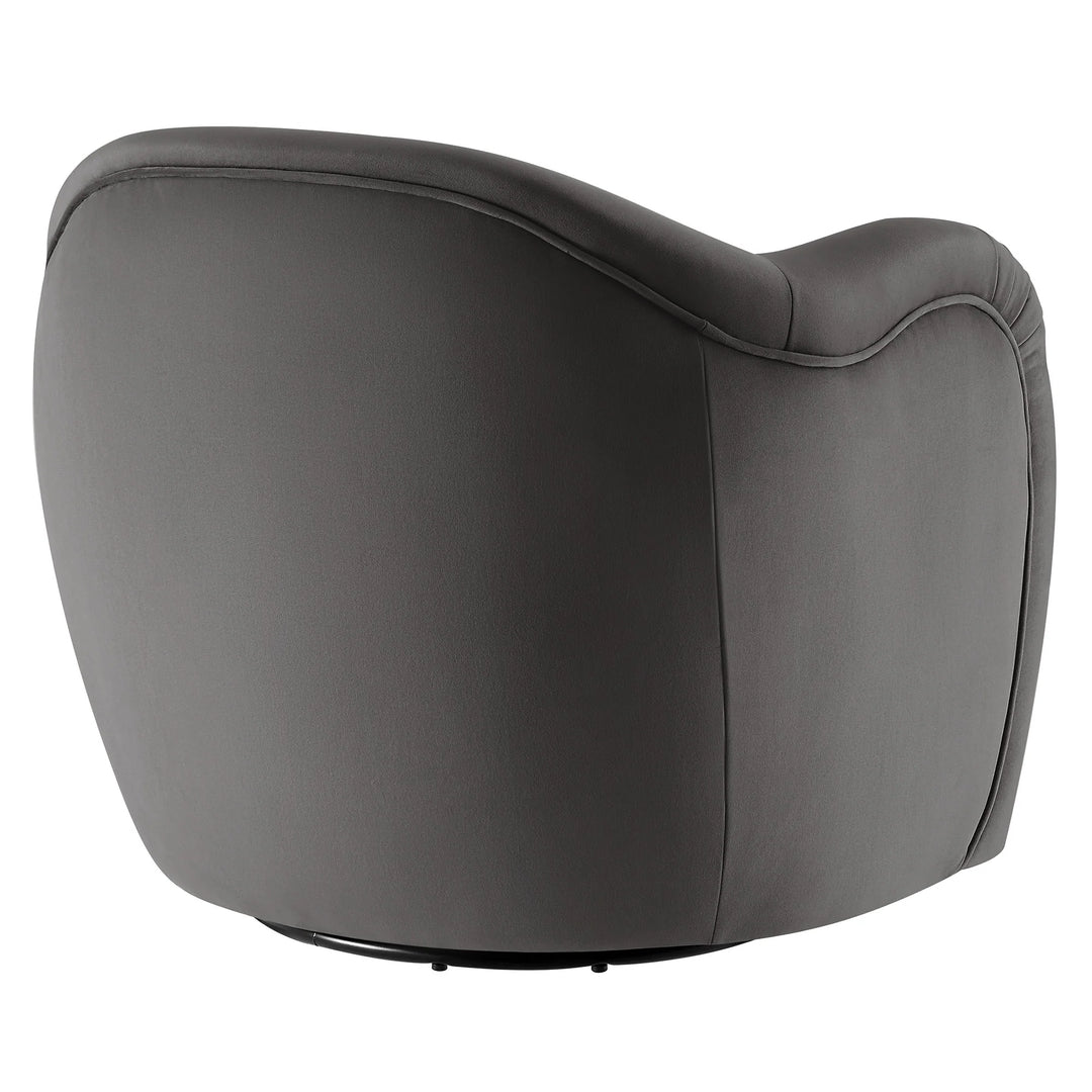 Silla de acento giratoria de terciopelo Noemí