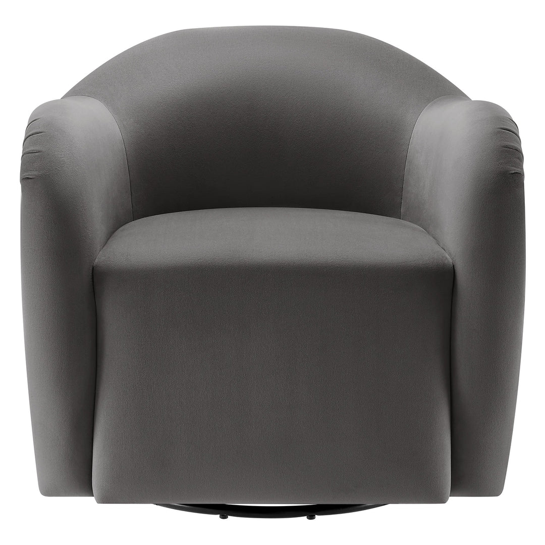 Silla de acento giratoria de terciopelo Noemí
