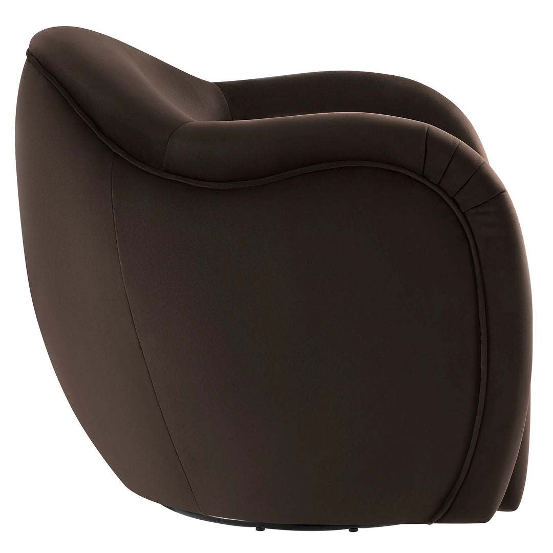 Silla de acento giratoria de terciopelo Noemí