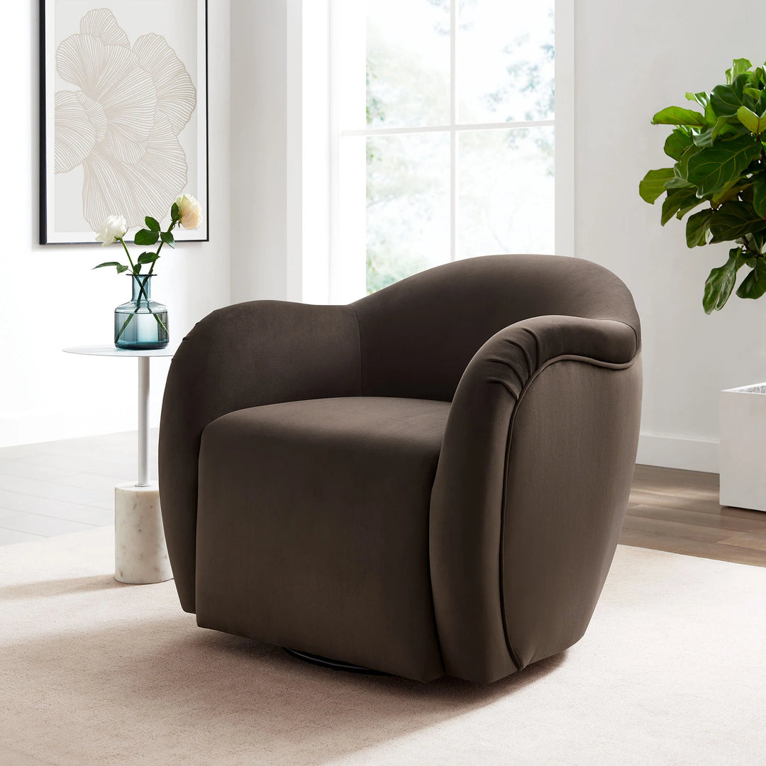 Silla de acento giratoria de terciopelo Noemí