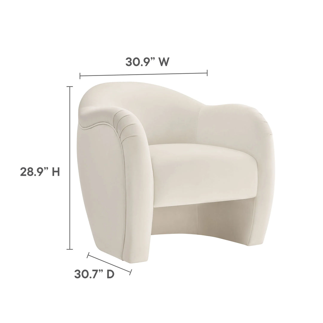 Silla de acento redondo de terciopelo Noemí