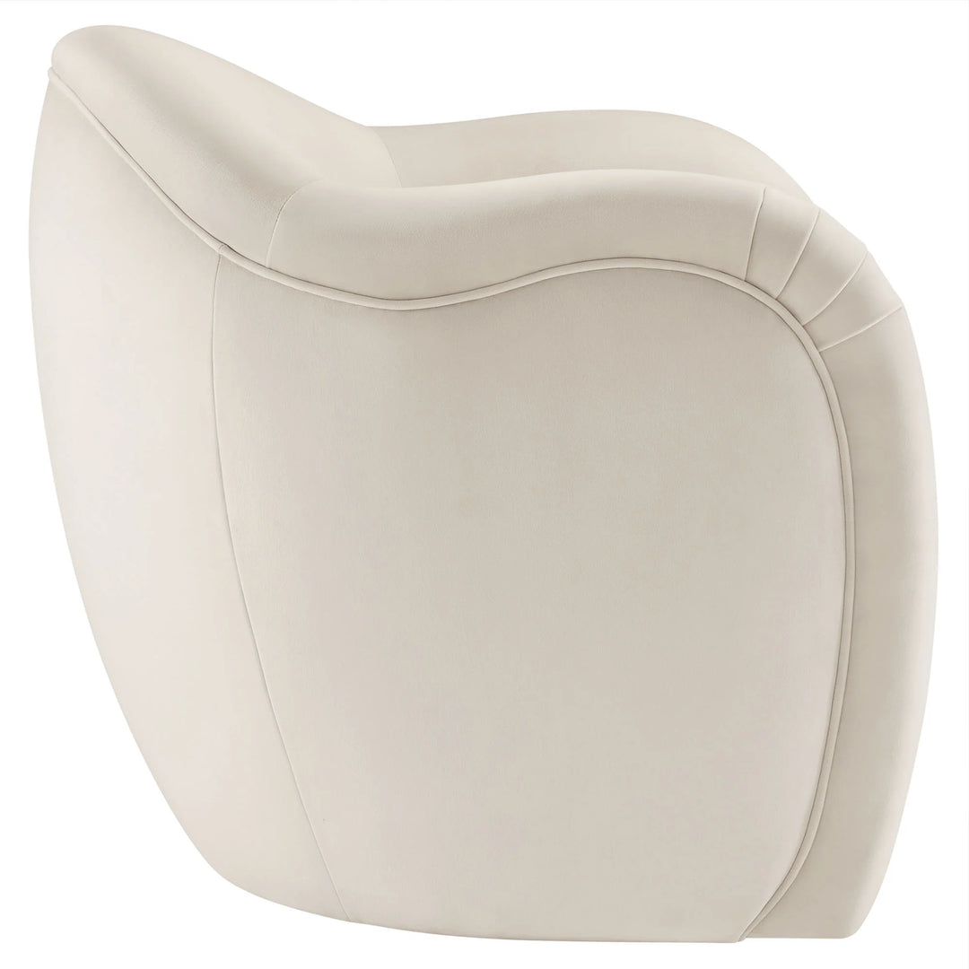 Silla de acento redondo de terciopelo Noemí