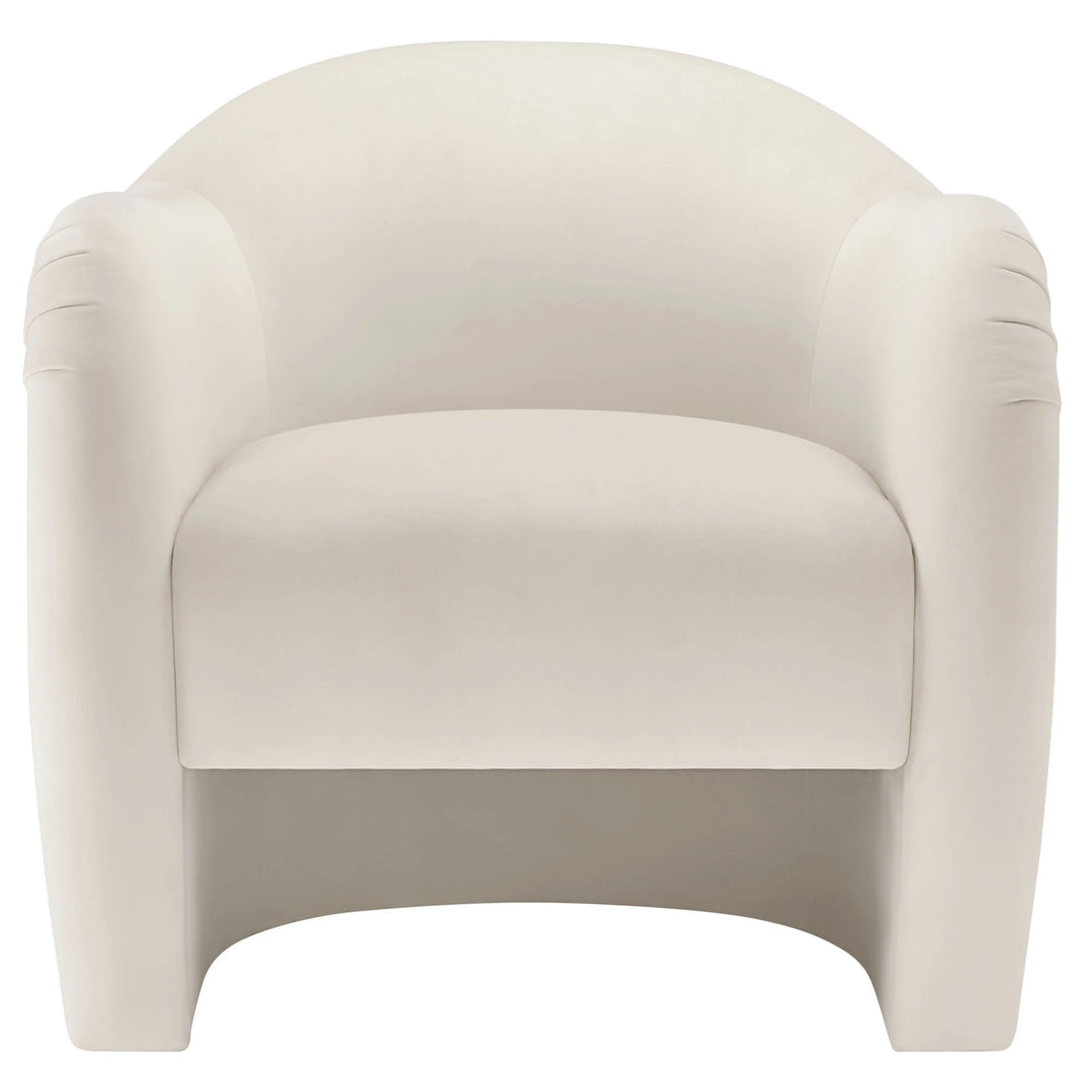 Silla de acento redondo de terciopelo Noemí