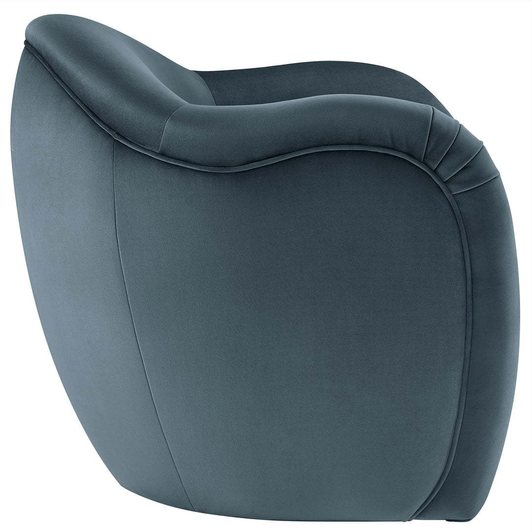 Silla de acento redondo de terciopelo Noemí
