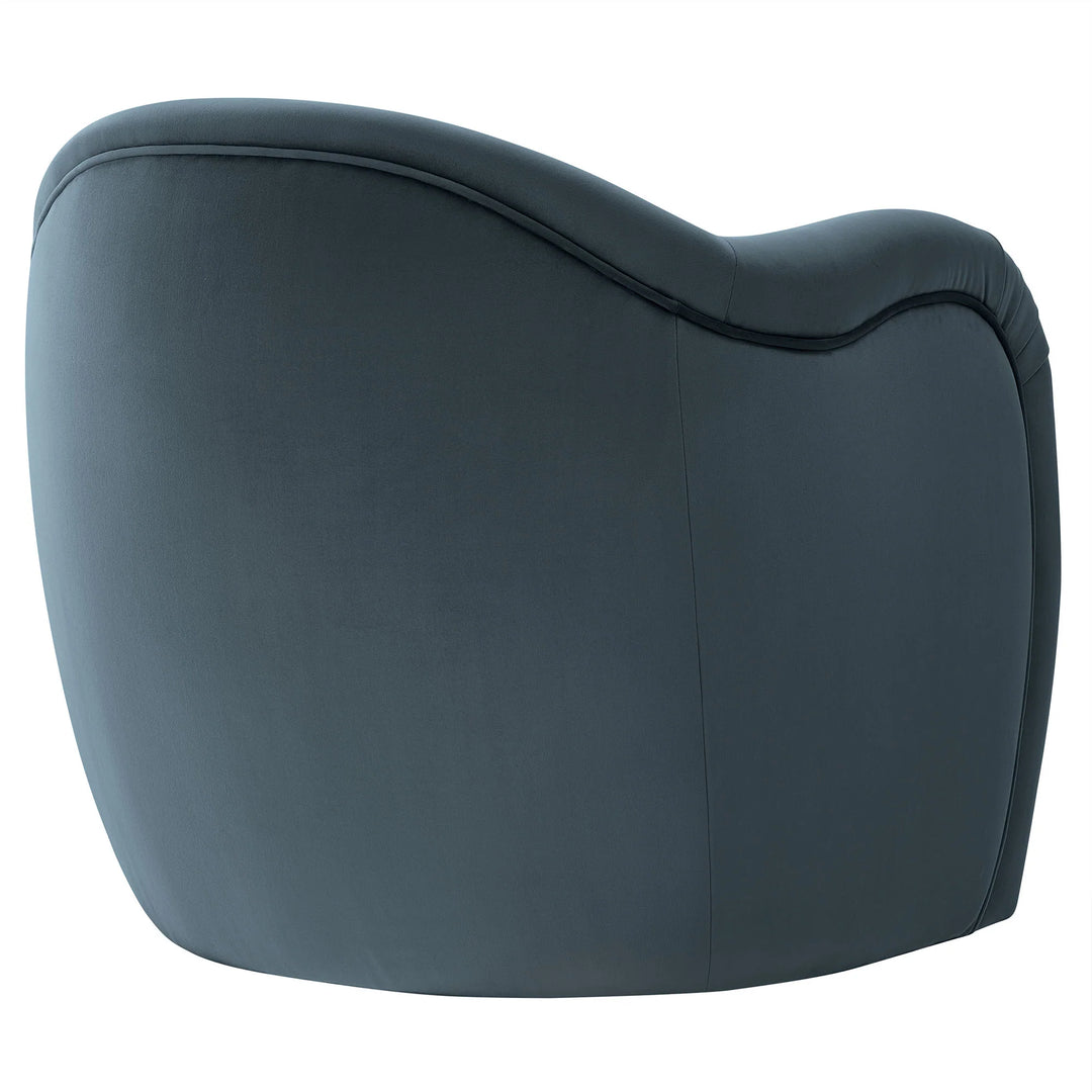 Silla de acento redondo de terciopelo Noemí