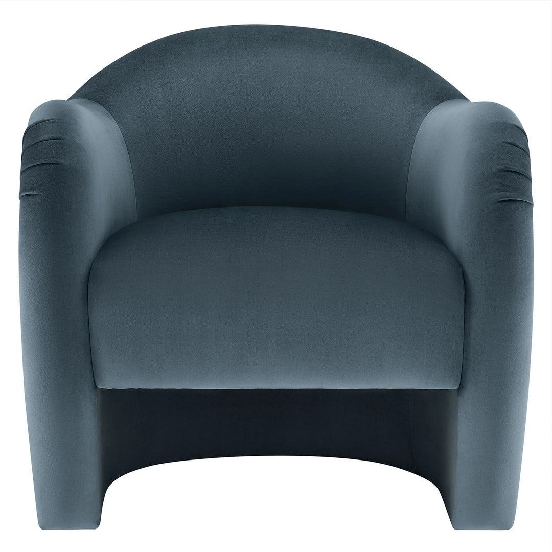 Silla de acento redondo de terciopelo Noemí
