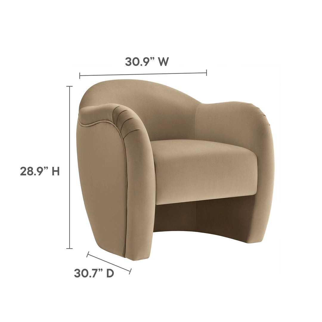 Silla de acento redondo de terciopelo Noemí