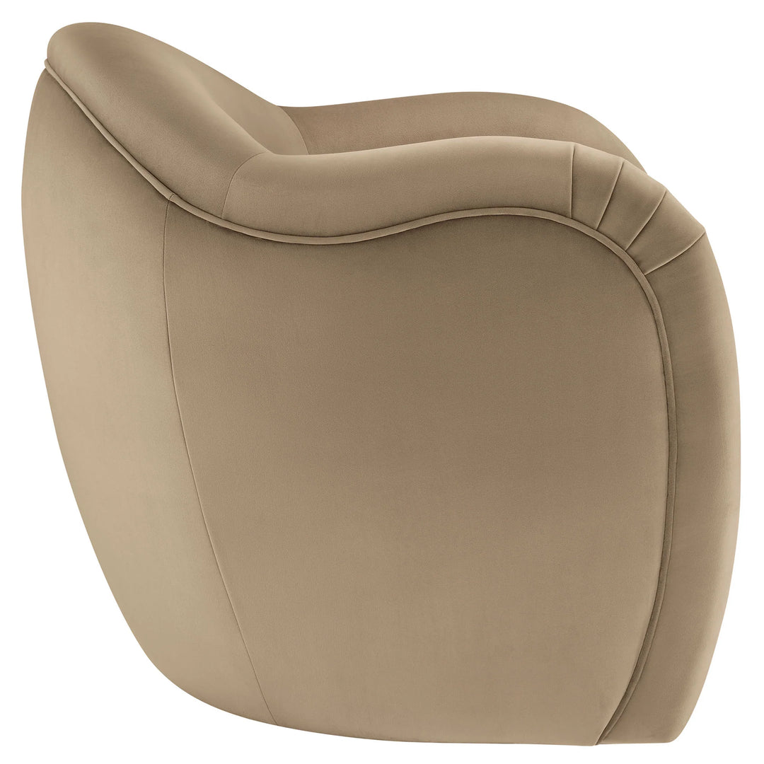 Silla de acento redondo de terciopelo Noemí