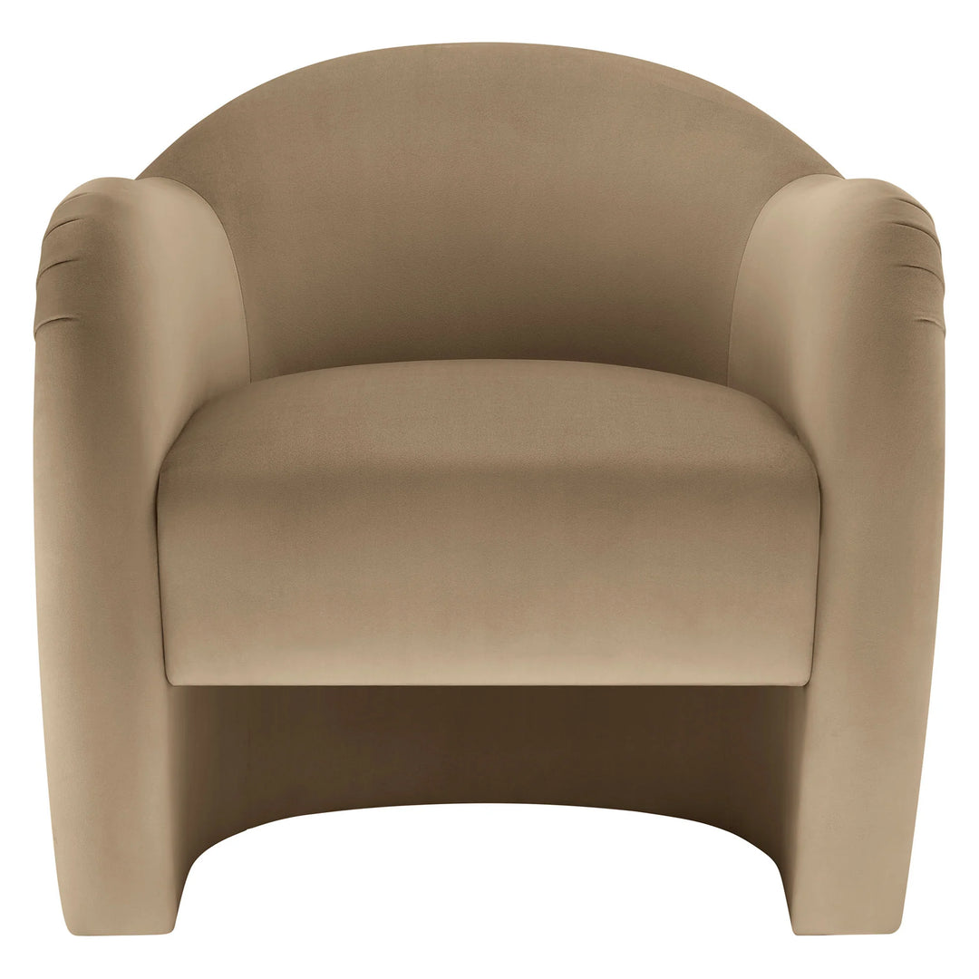Silla de acento redondo de terciopelo Noemí