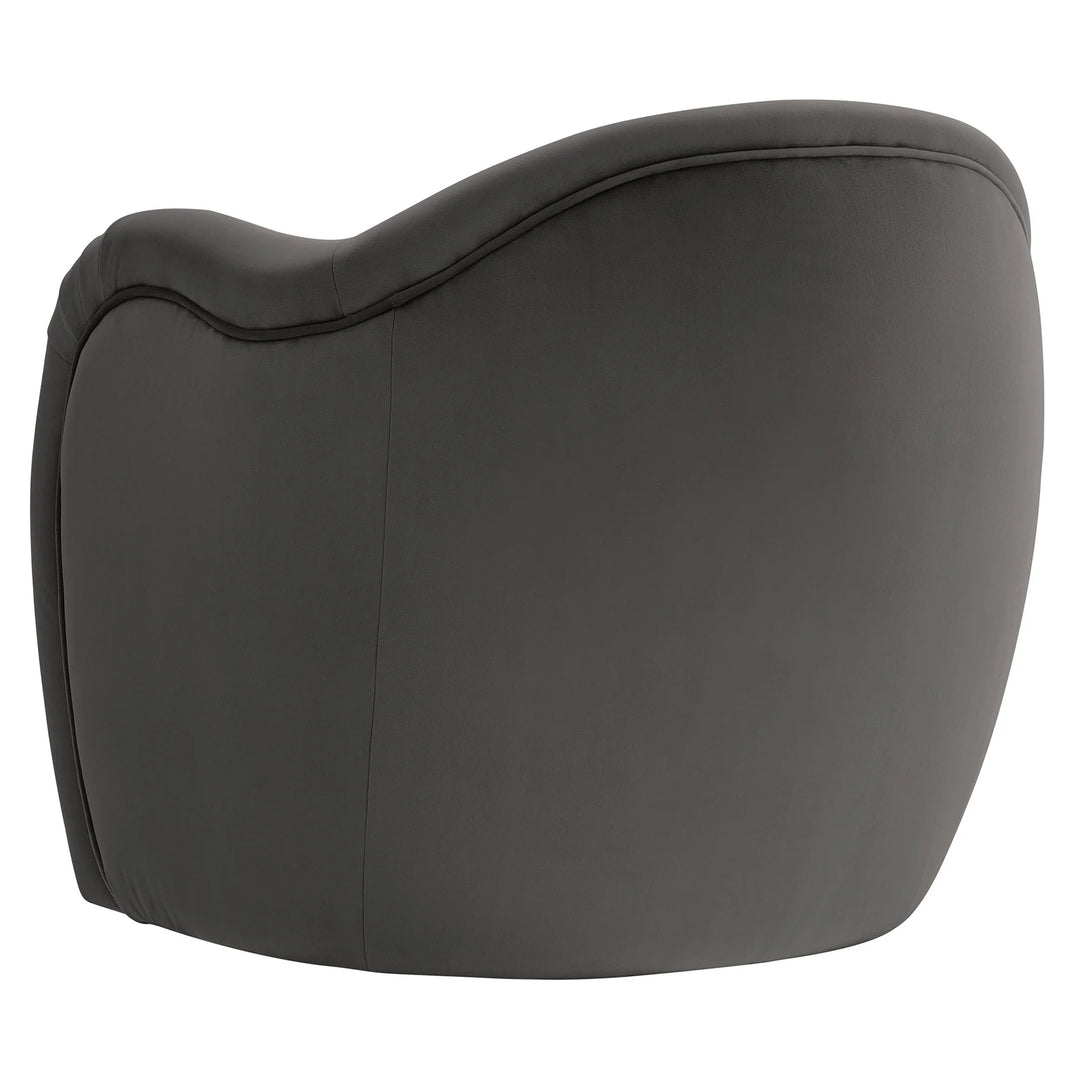 Silla de acento redondo de terciopelo Noemí