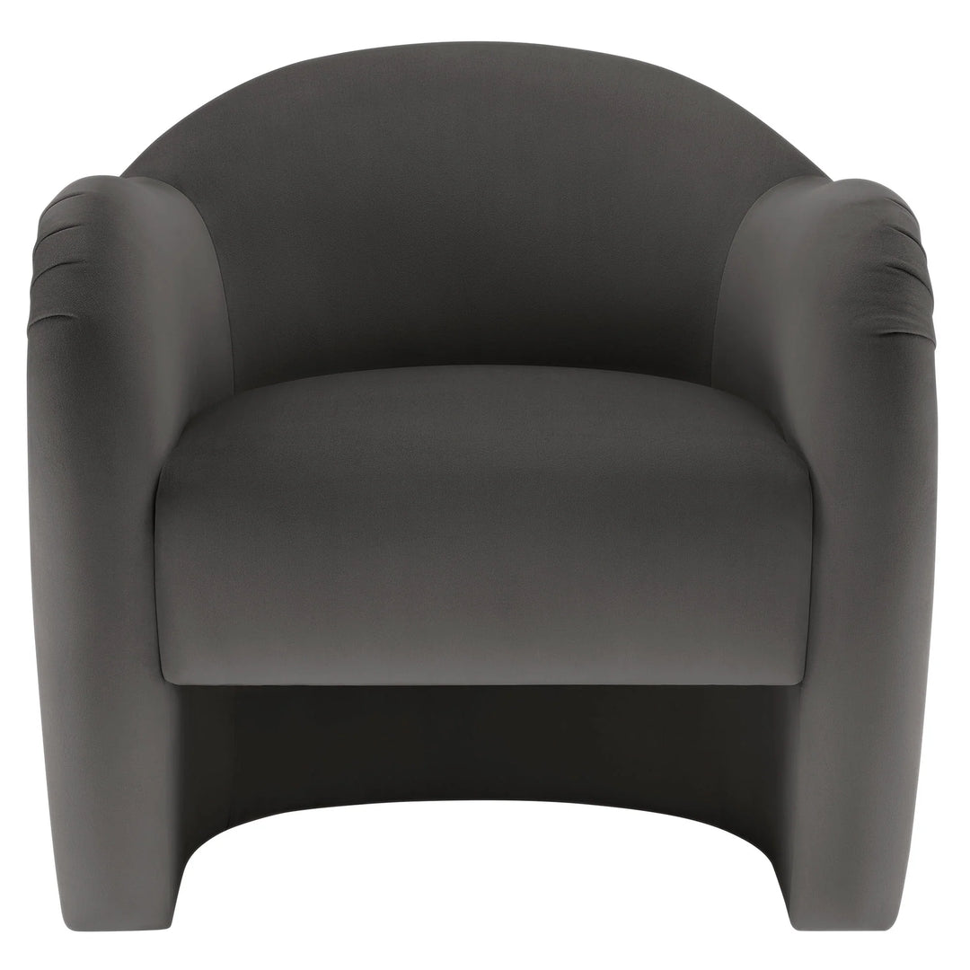 Silla de acento redondo de terciopelo Noemí