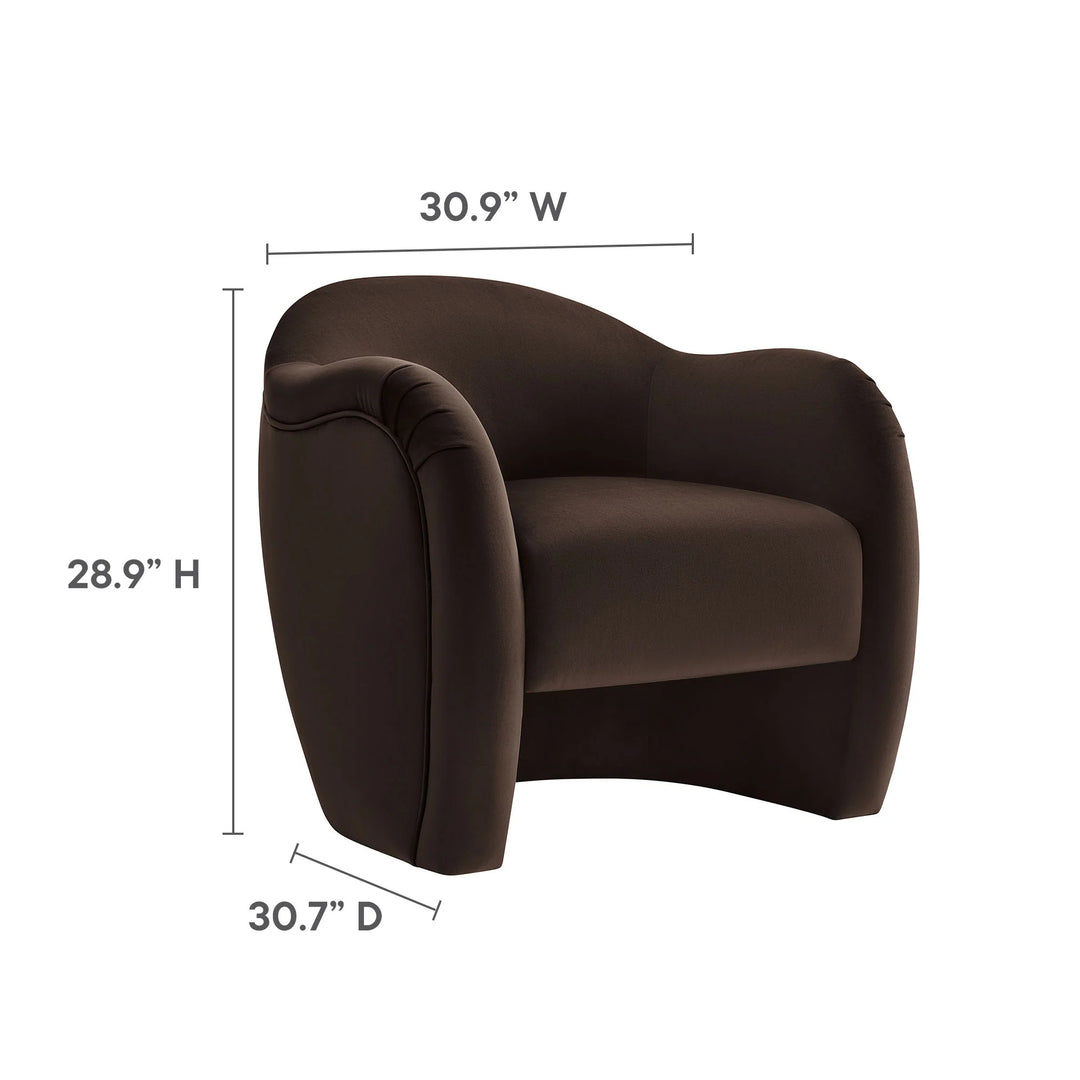 Silla de acento redondo de terciopelo Noemí