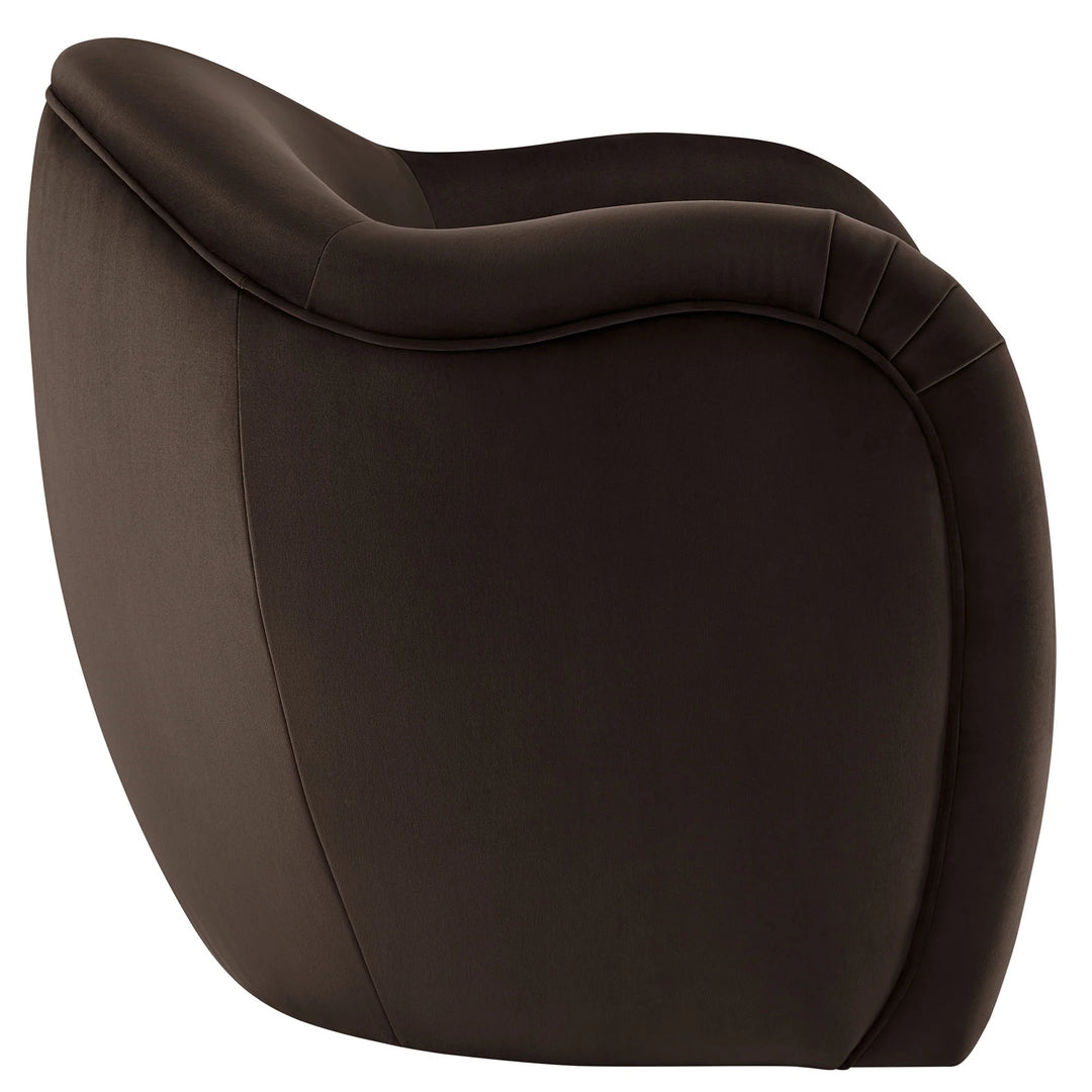 Silla de acento redondo de terciopelo Noemí