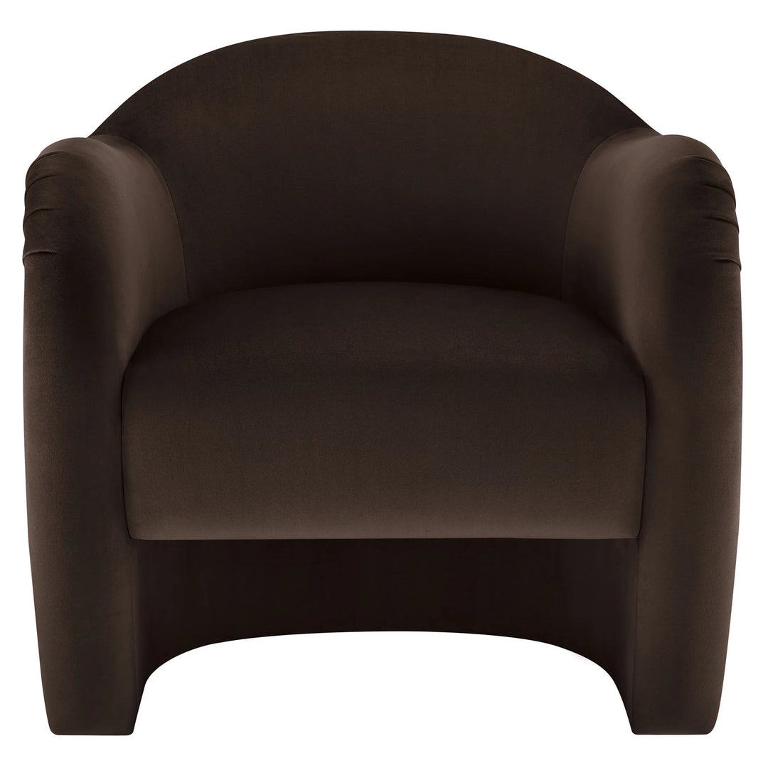 Silla de acento redondo de terciopelo Noemí