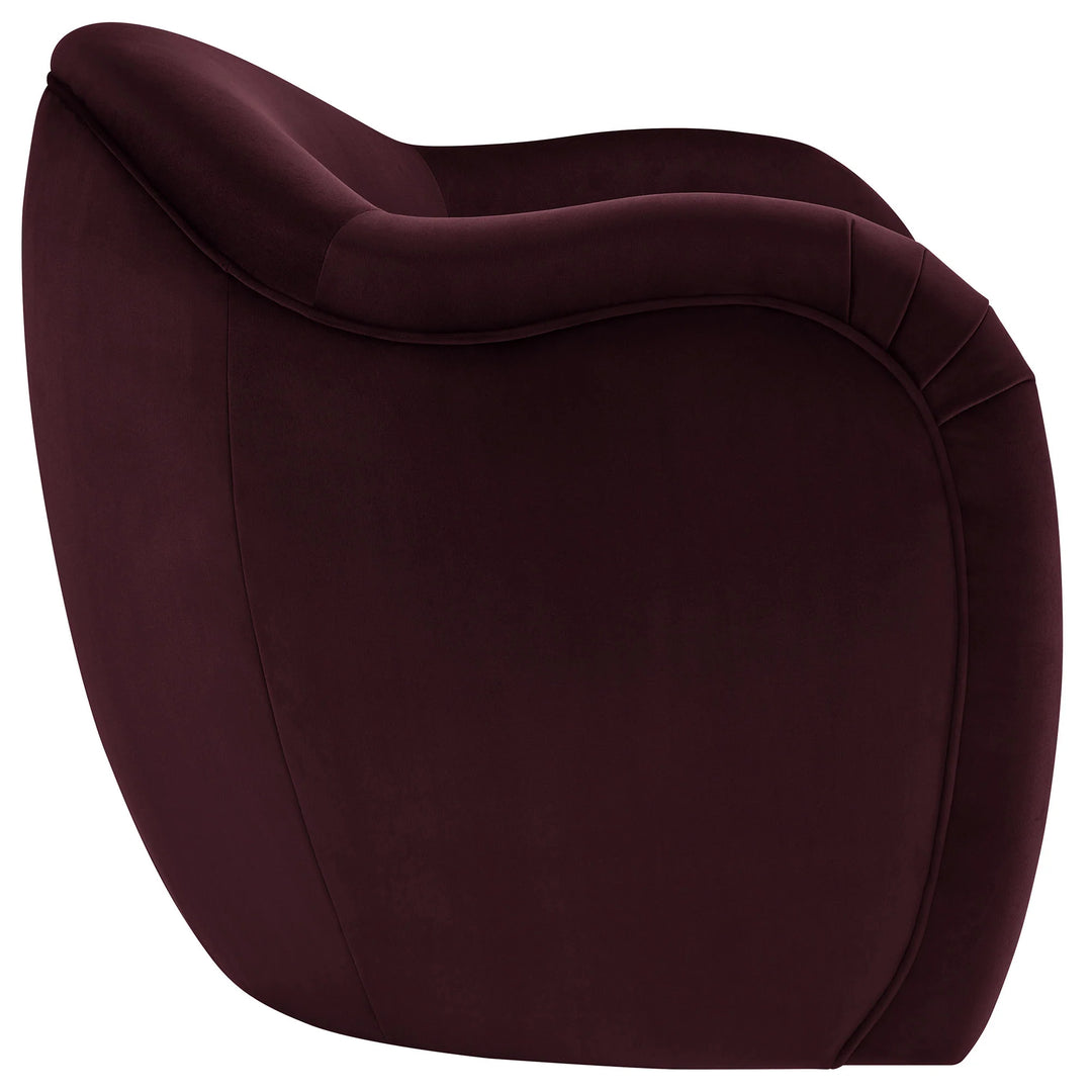 Silla de acento redondo de terciopelo Noemí