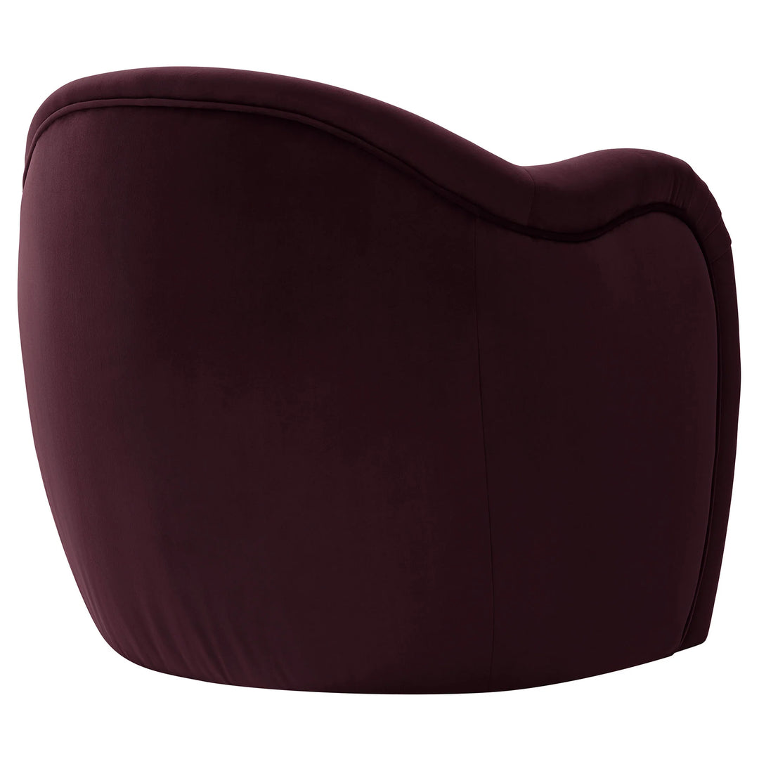 Silla de acento redondo de terciopelo Noemí