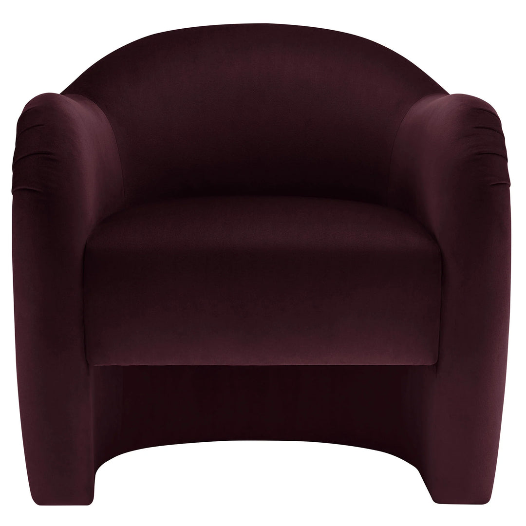 Silla de acento redondo de terciopelo Noemí