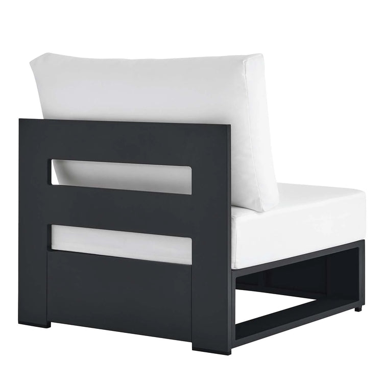 Silla de aluminio para exteriores blanco Neuba - Modular de espaldas.