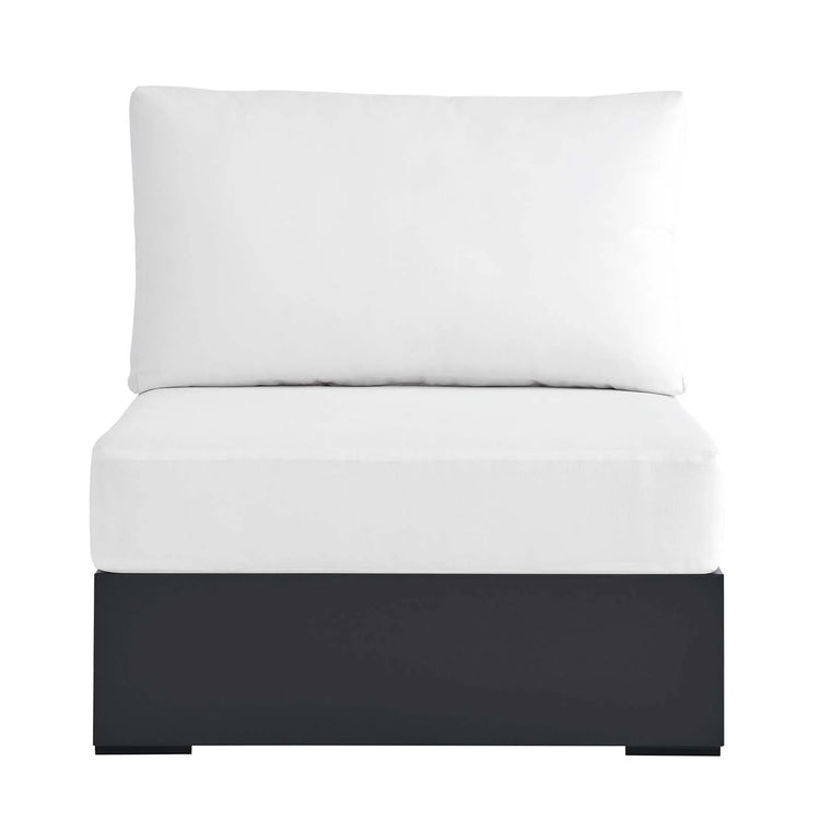 Silla de aluminio para exteriores blanco Neuba - Modular de frente.