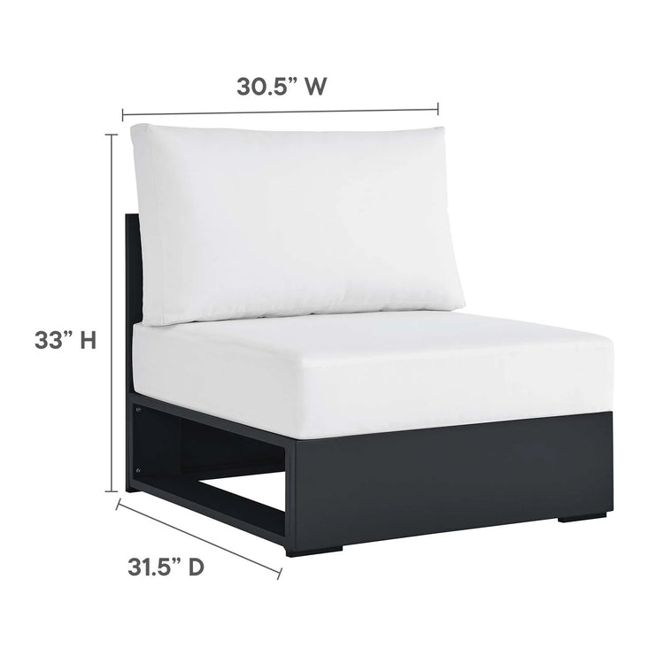 Silla de aluminio para exteriores blanco Neuba - Modular dimensiones.
