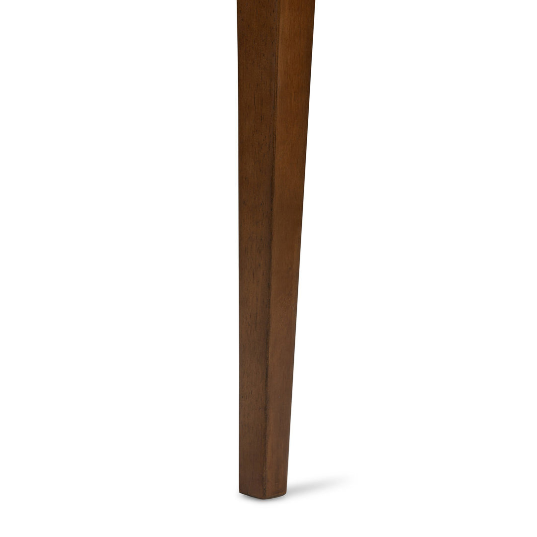 Silla de comedor minimalista con respaldo de cuero Cécile