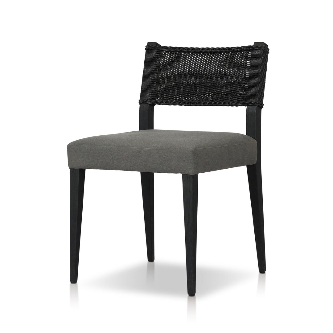 Silla de comedor Cécile para exteriores color negro grafito.