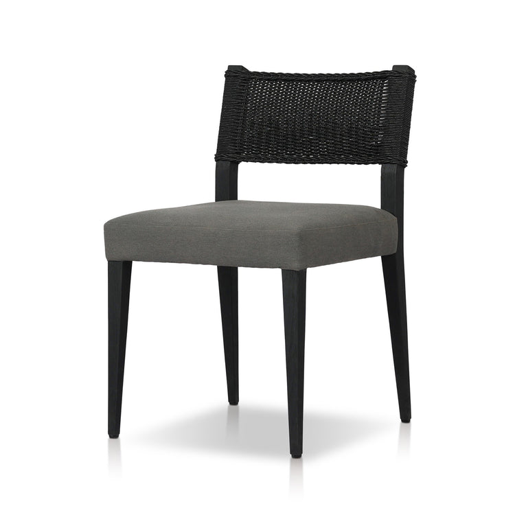 Silla de comedor Cécile para exteriores color negro grafito.
