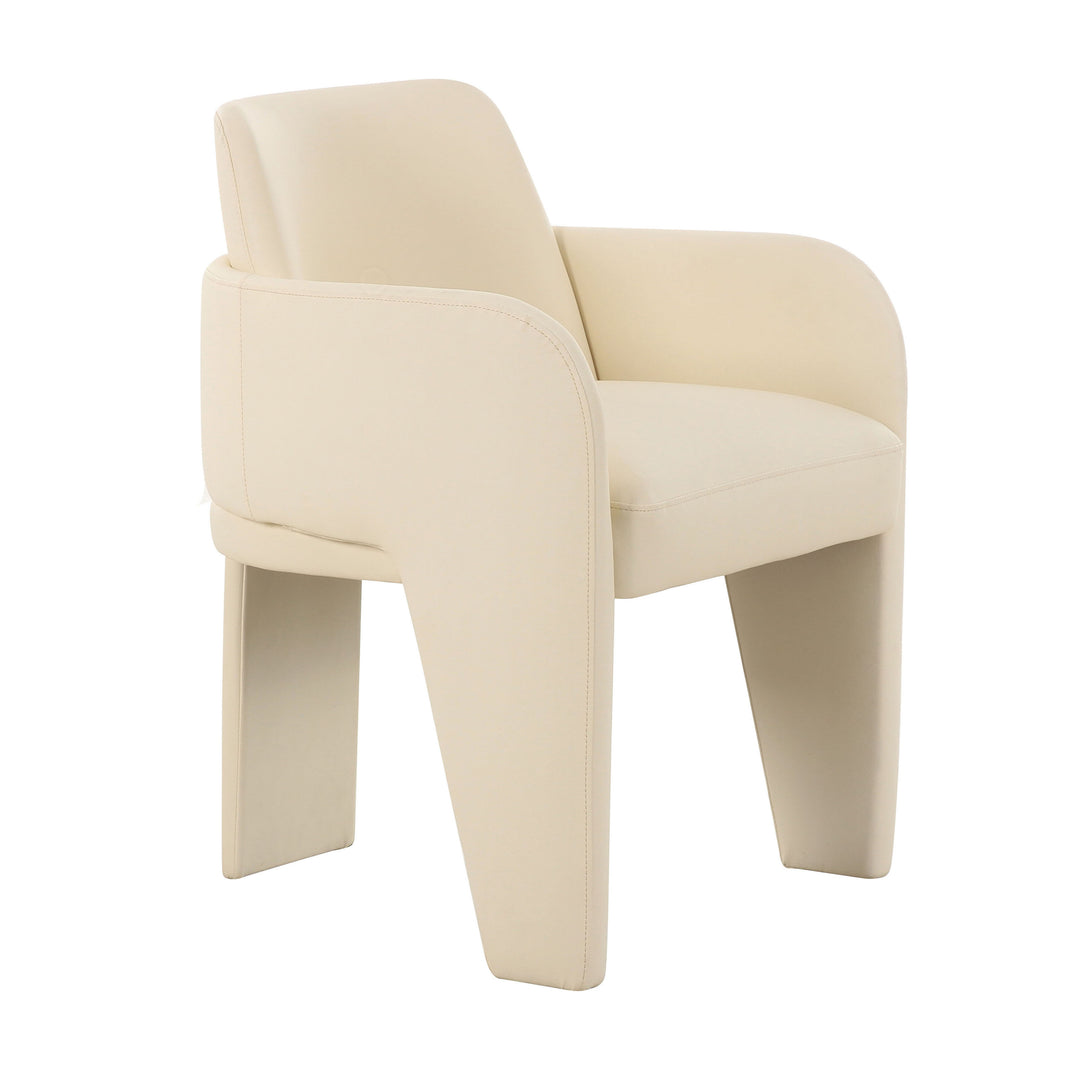 Silla de comedor de piel vegana Kyrill.