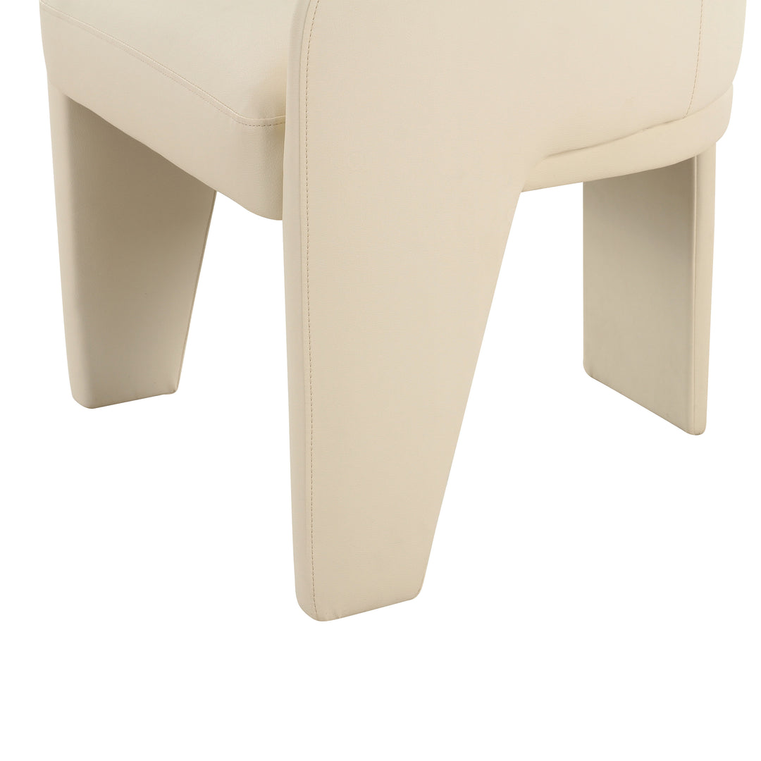 Silla de comedor de piel vegana Kyrill