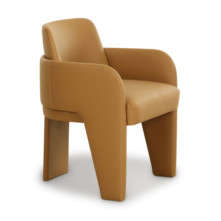 Silla de comedor Kyrill color bronceado.