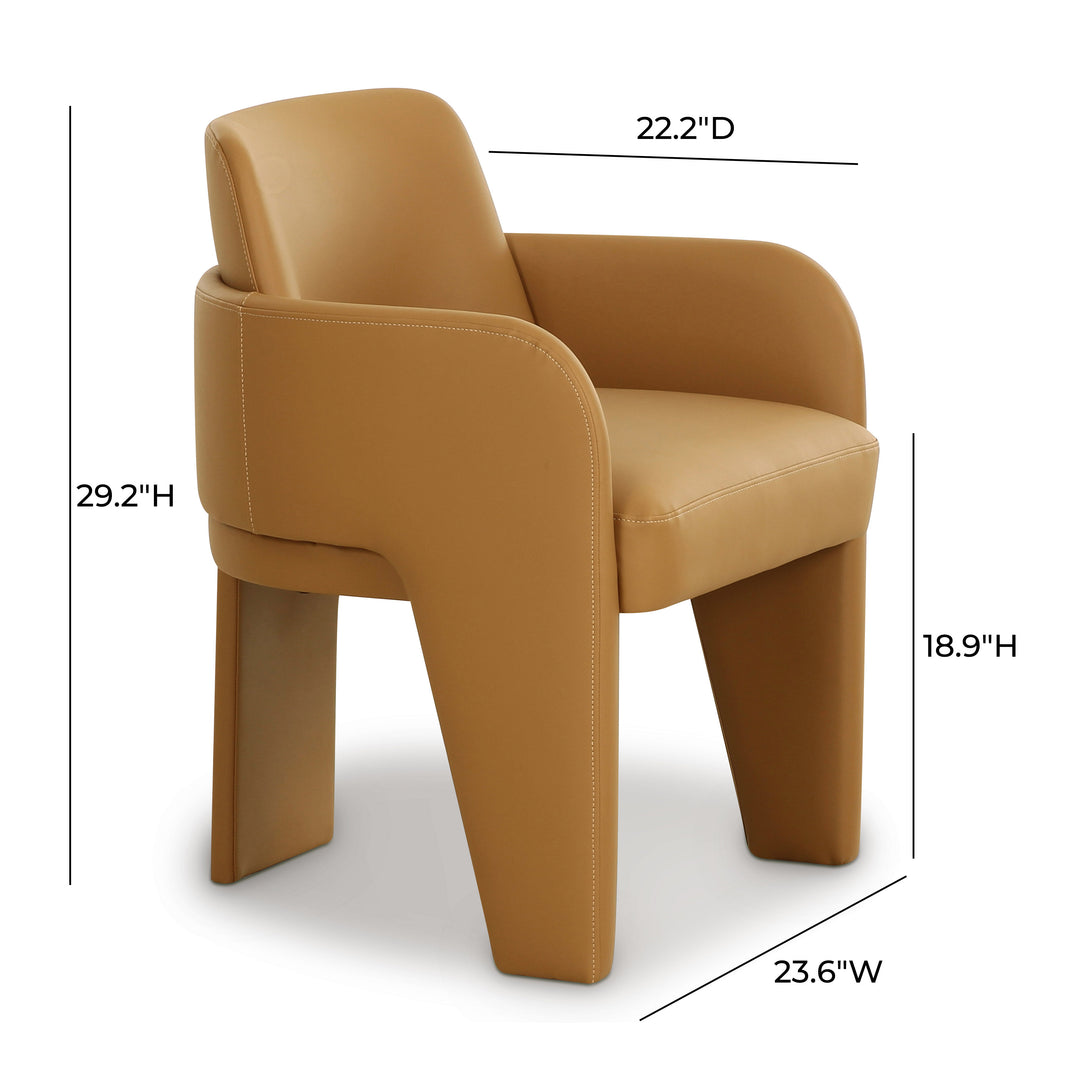 Silla de comedor de piel vegana Kyrill