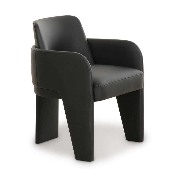 Silla de comedor Kyrill color negro.