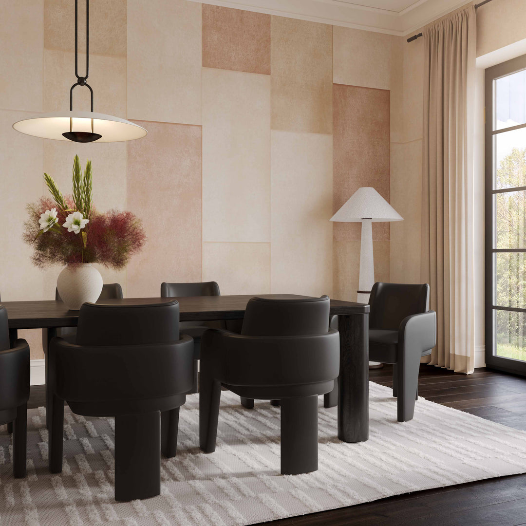 Silla de comedor de piel vegana Kyrill