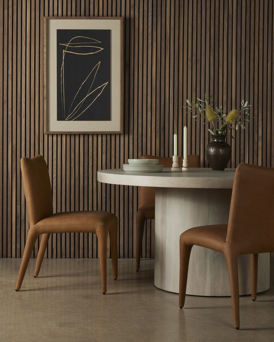 Silla de comedor elegante tapizada Suzanne