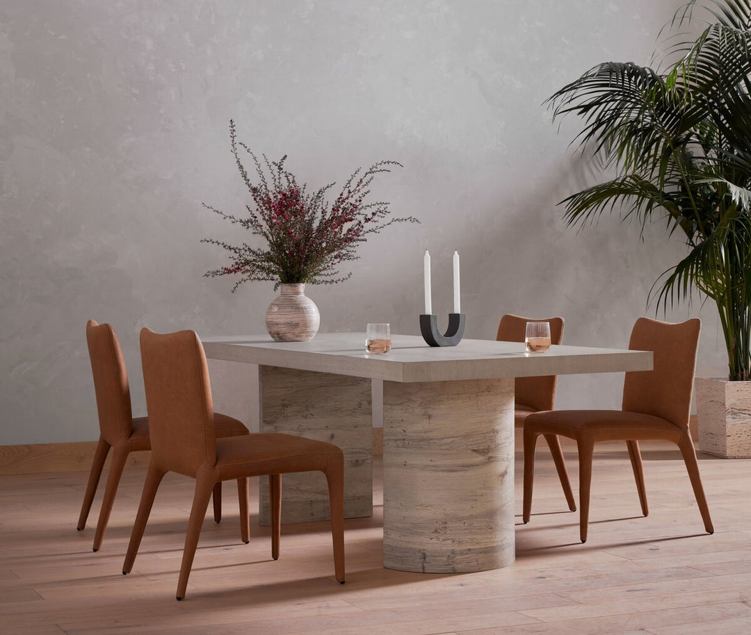 Silla de comedor elegante tapizada Suzanne