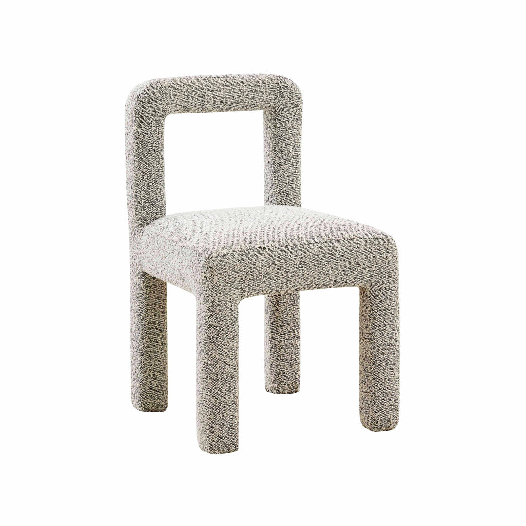 Silla de comedor de Boucle Calie color gris.