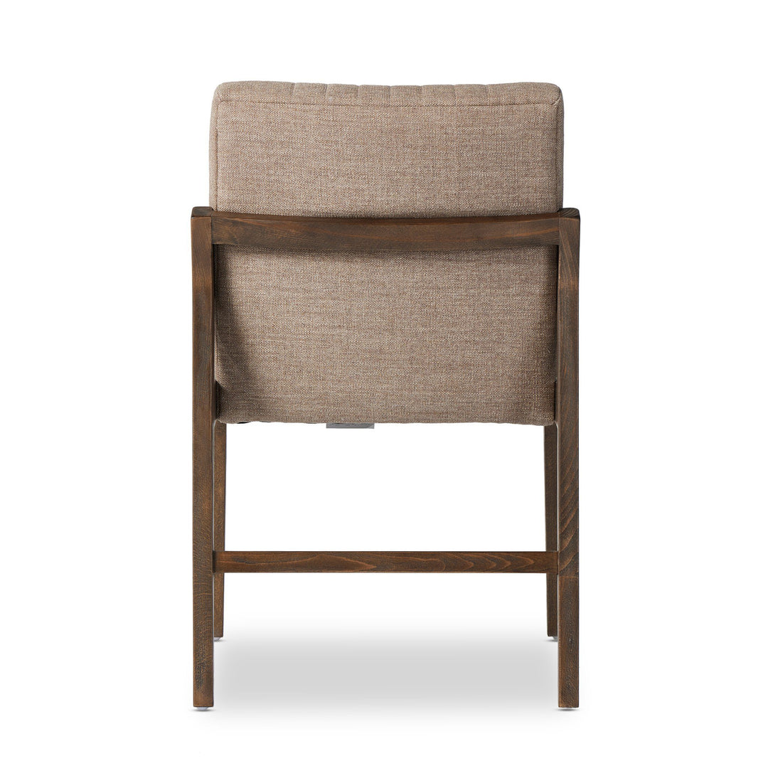 Silla de comedor moderna de madera de Haya maciza y piel Halia