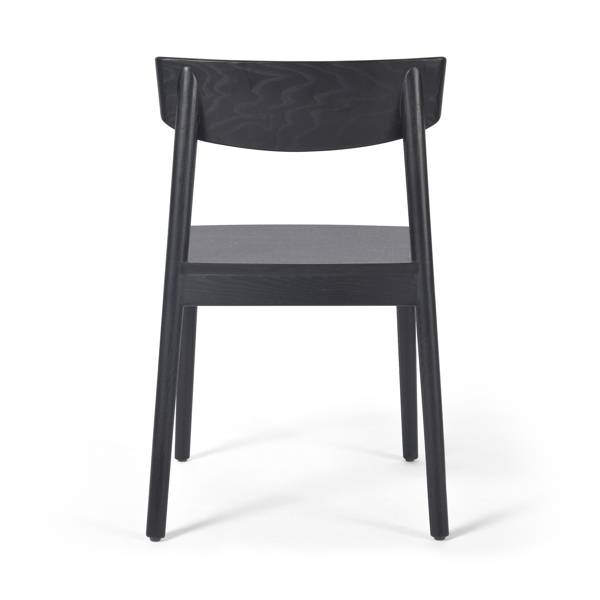 Silla de comedor de fresno Mady de atrás.