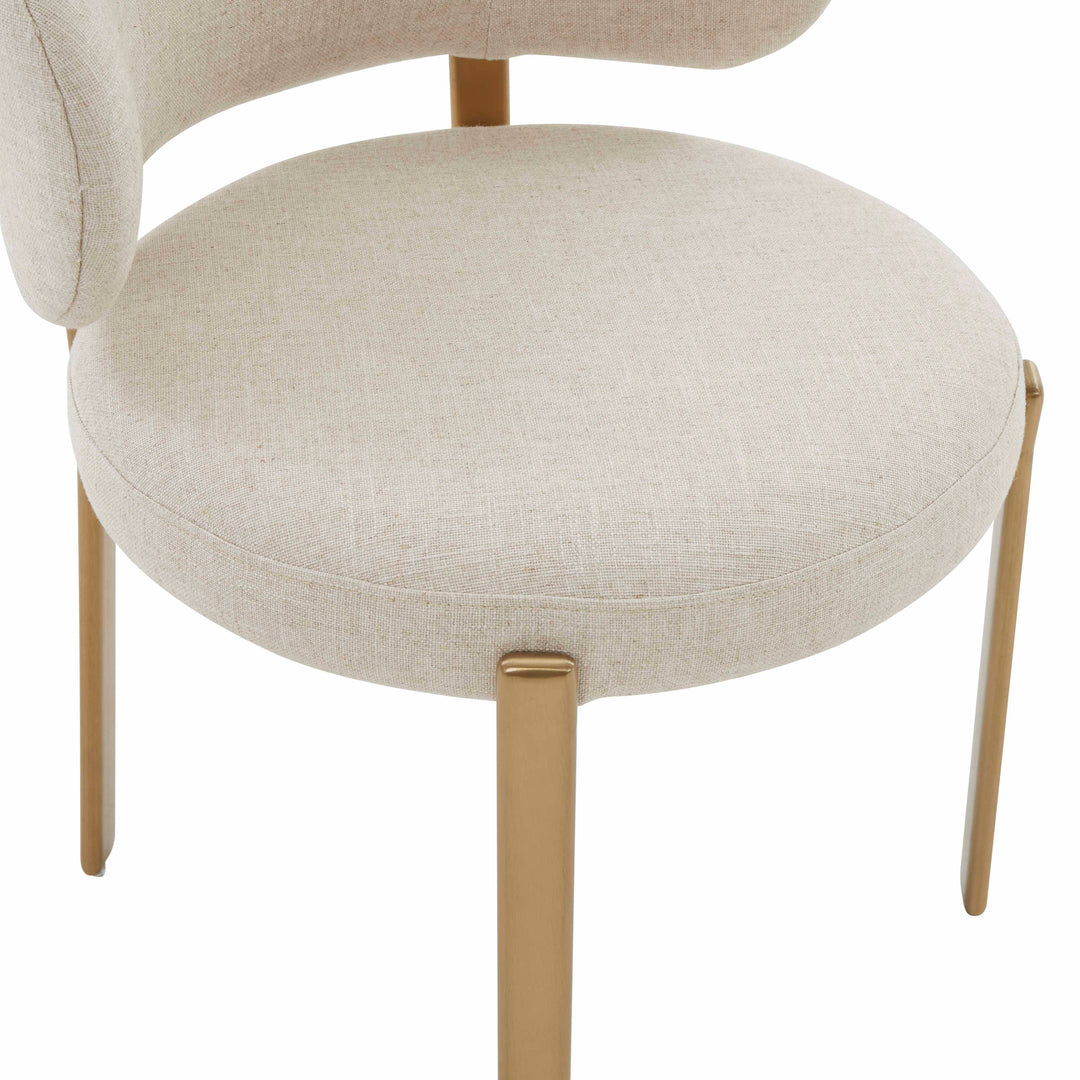 Silla de comedor de lino Robbie