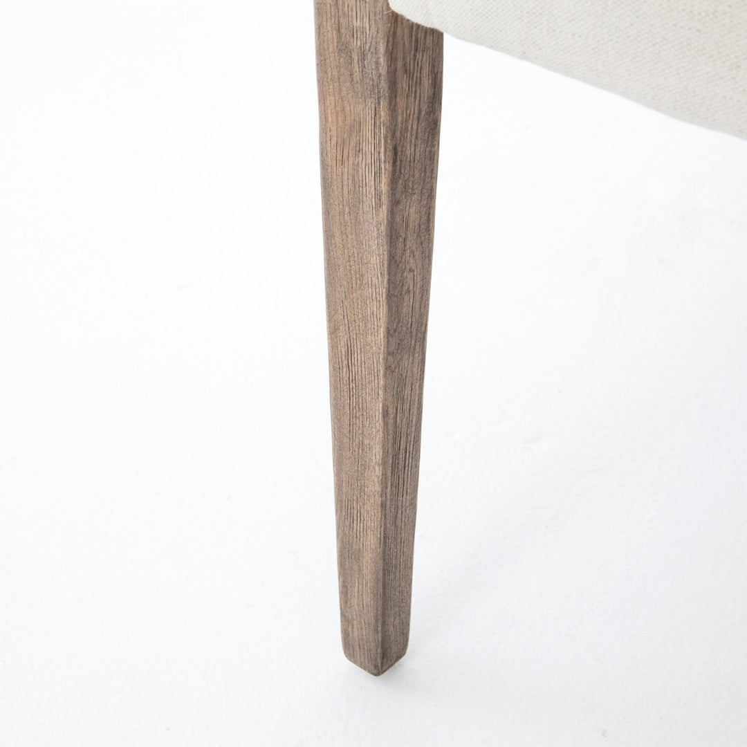 Silla de comedor de madera y piel sintética o tela Amal