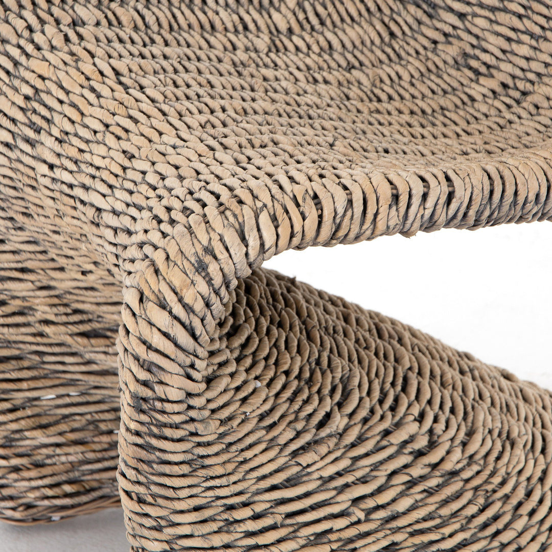 Silla de comedor de mimbre hoja de plátano Ginés