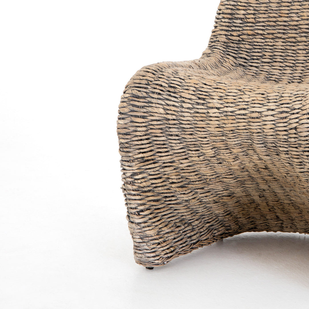 Silla de comedor de mimbre hoja de plátano Ginés