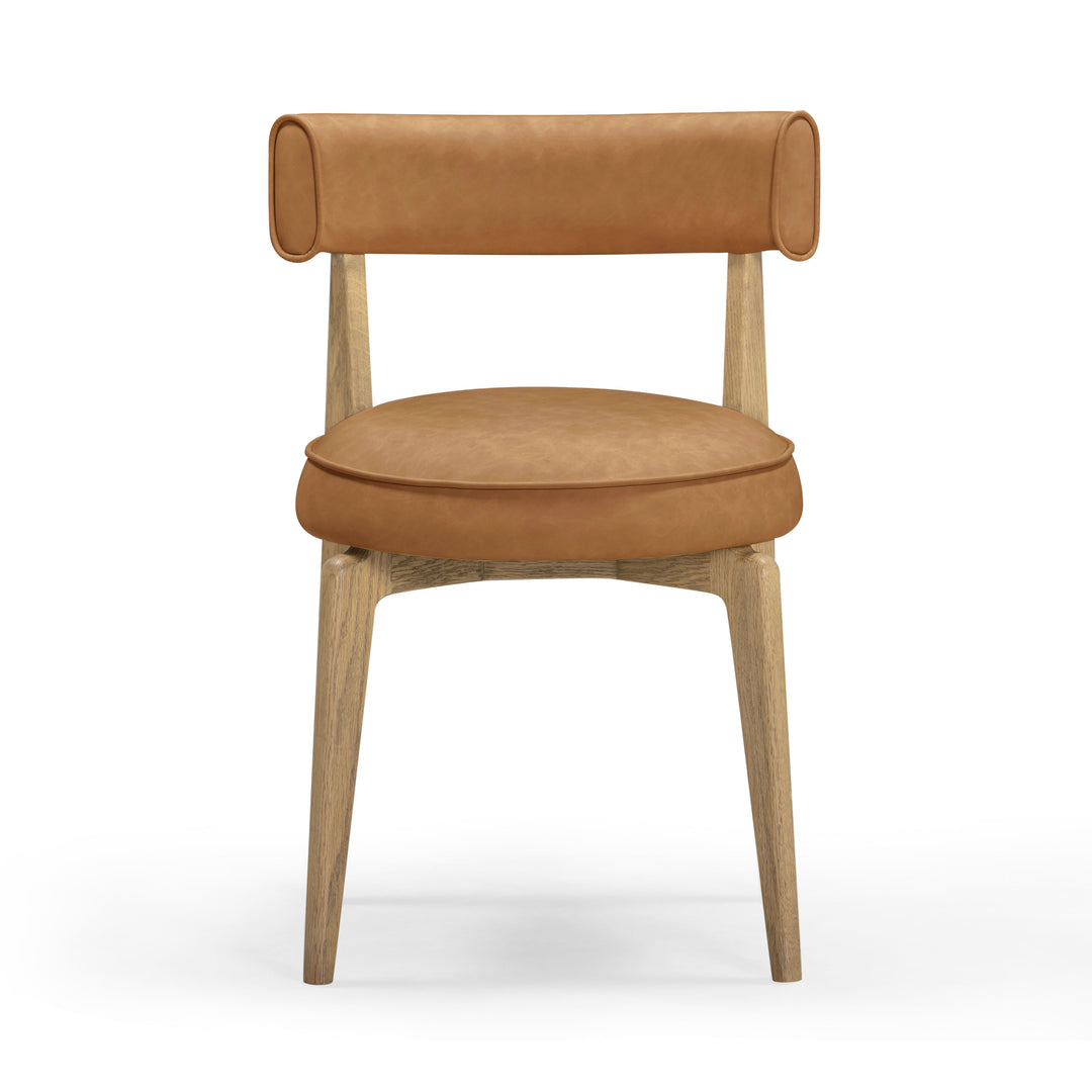 Silla de comedor de piel vegana Salli