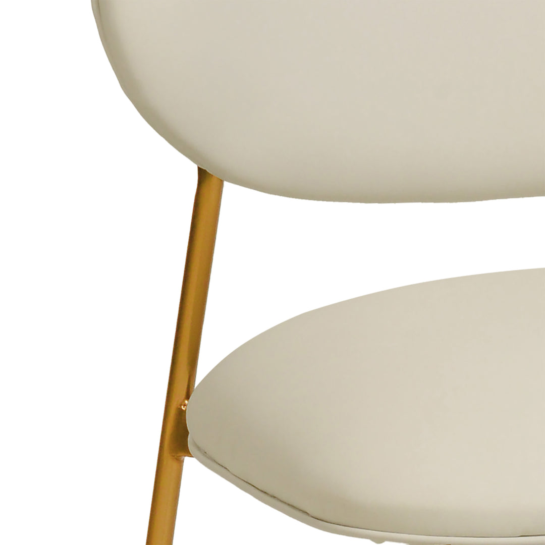 Silla de comedor de piel vegana Adnane - juego de dos