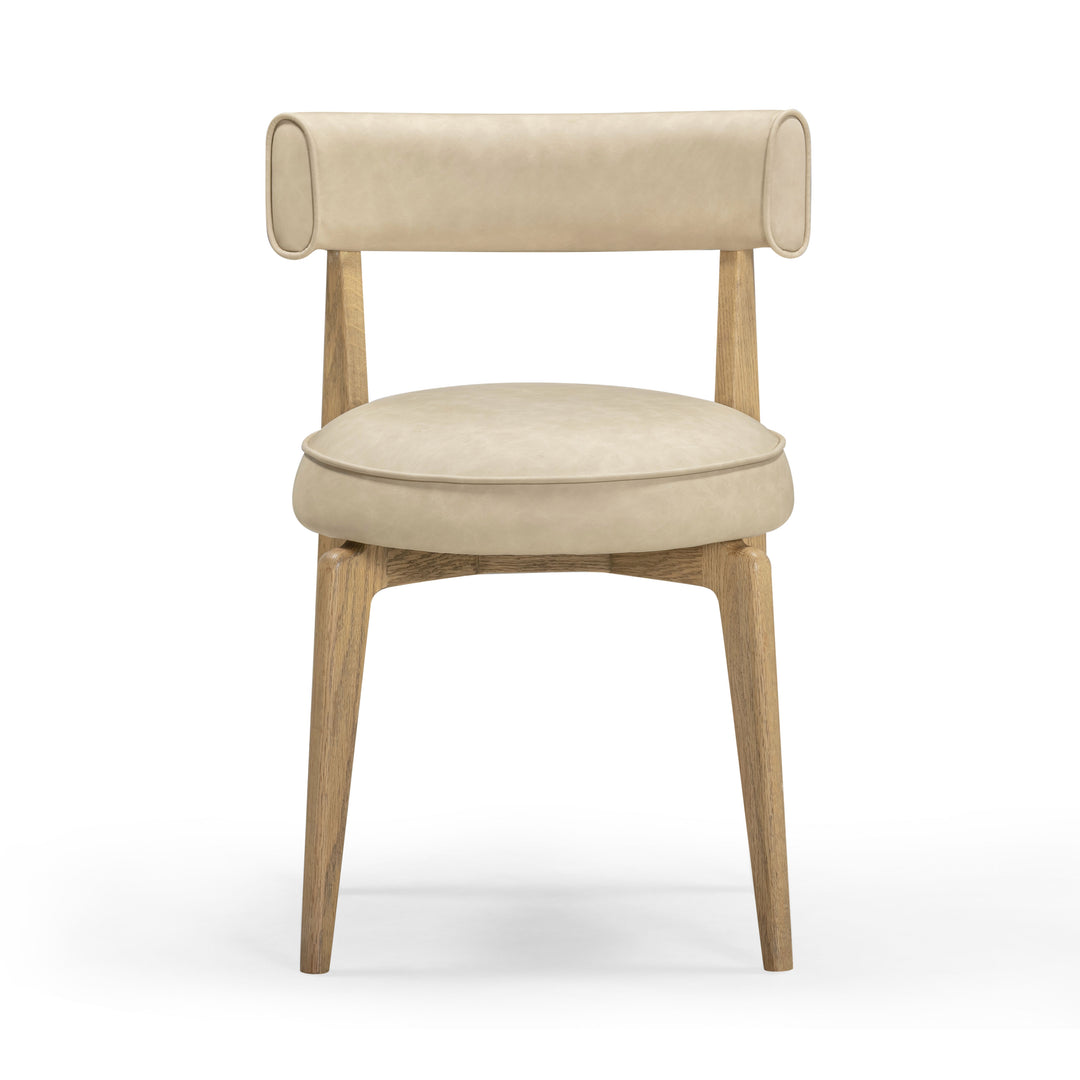 Silla de comedor de piel vegana Salli