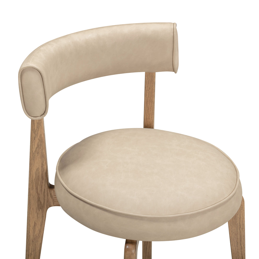 Silla de comedor de piel vegana Salli