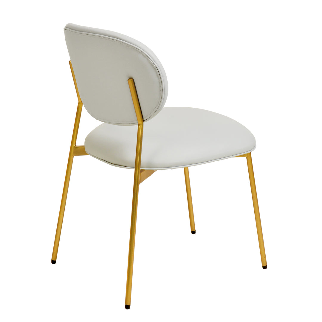 Silla de comedor de piel vegana Adnane - juego de dos