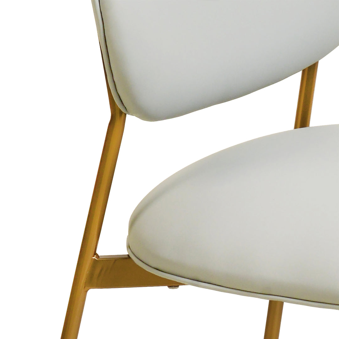 Silla de comedor de piel vegana Adnane - juego de dos