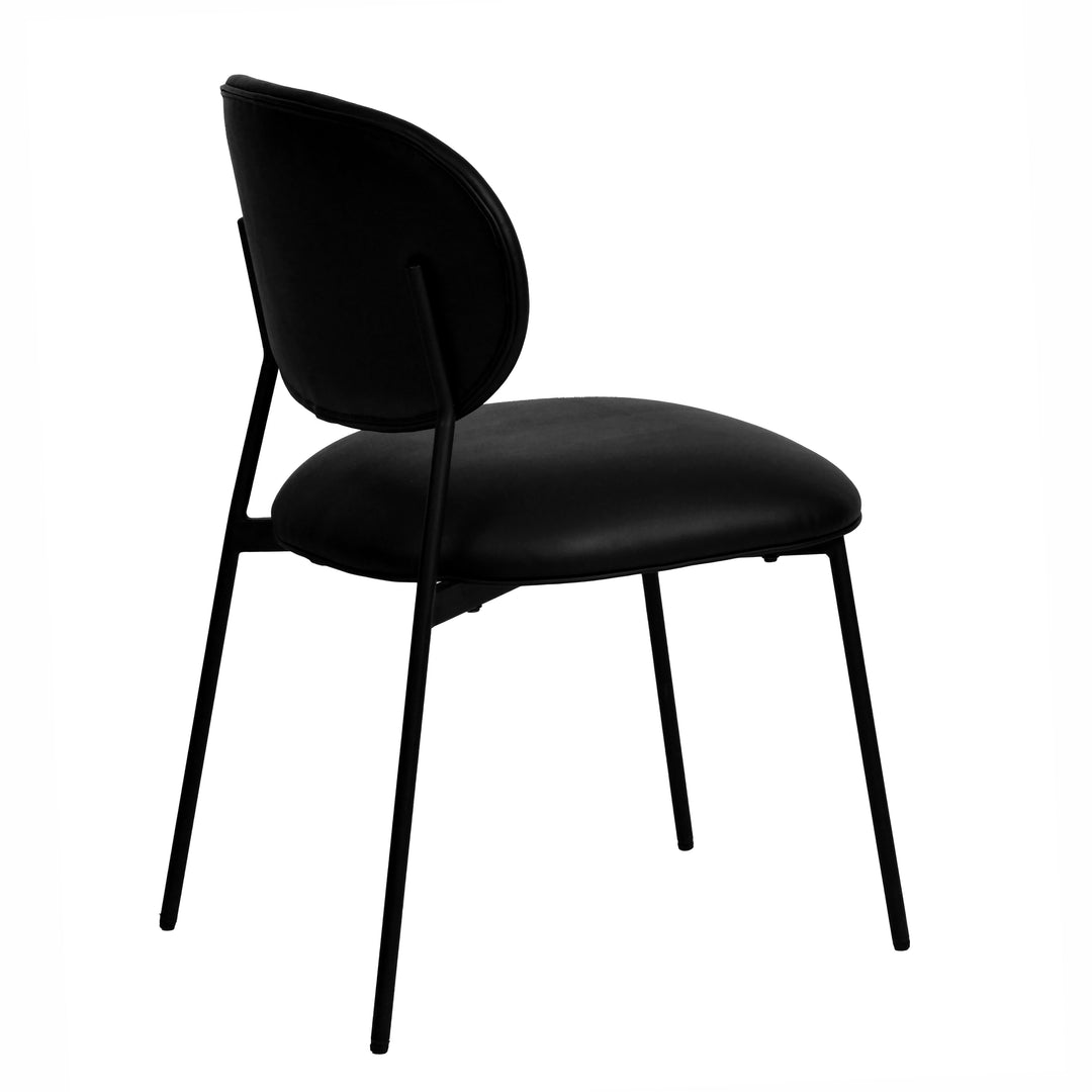 Silla de comedor de piel vegana Adnane - juego de dos
