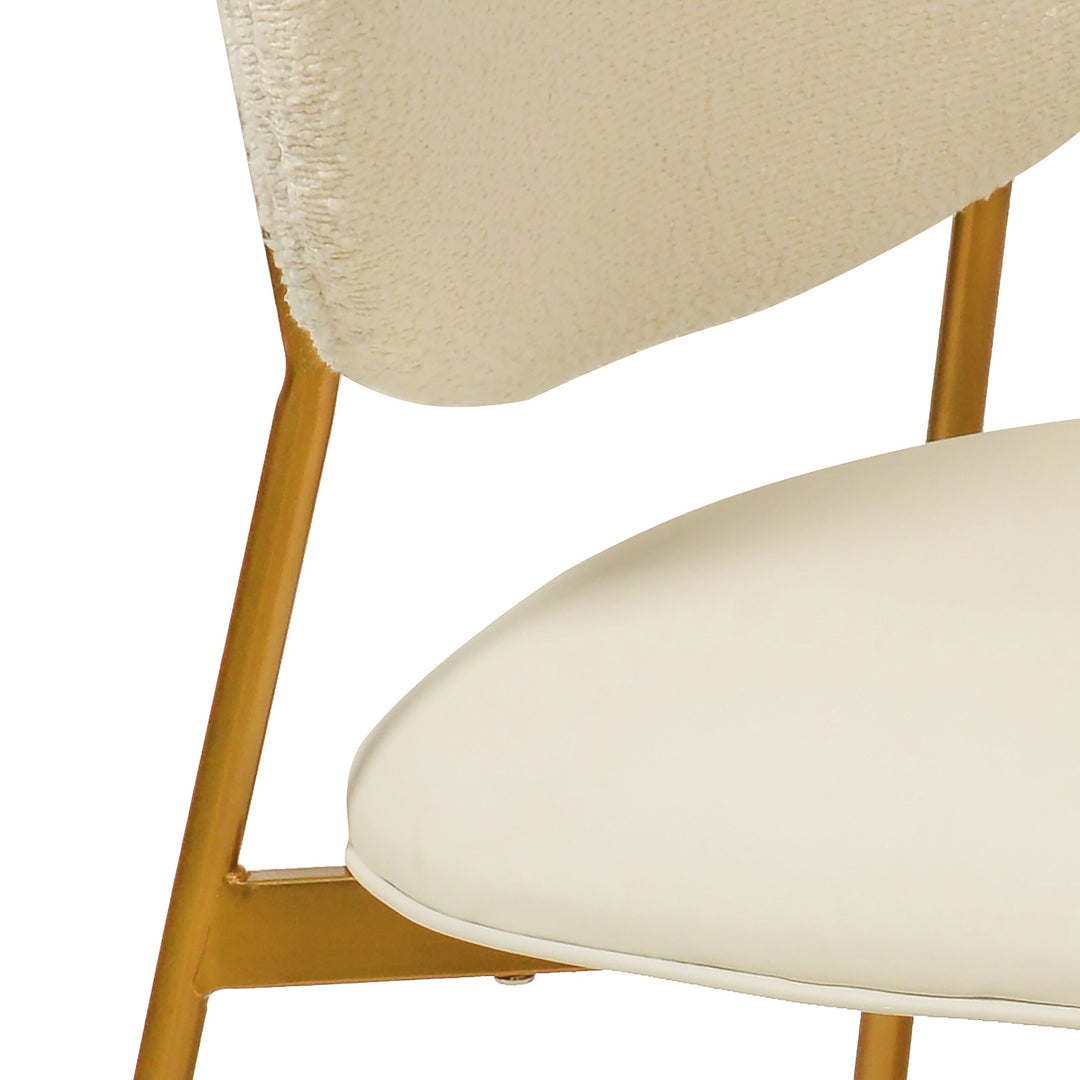 Silla de comedor de piel vegana Adnane - juego de dos